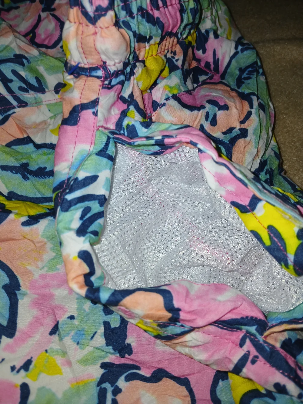 Men's Floral Swim Trunks - Pastel Multi